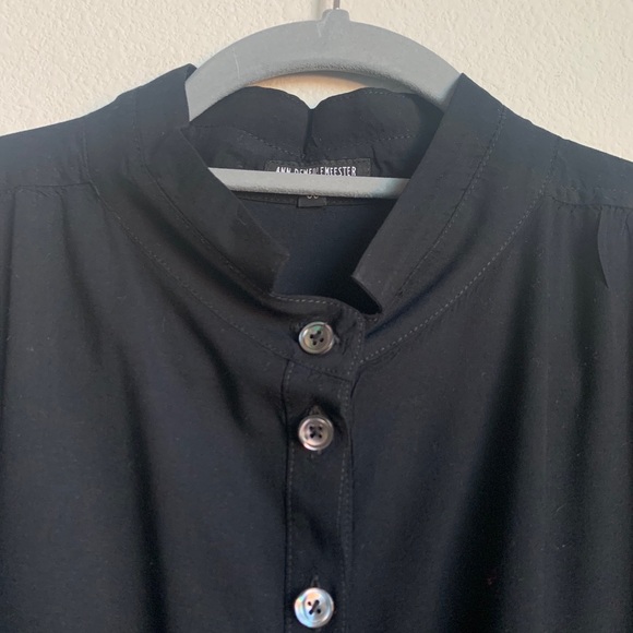 Ann Demeulemeester Black Wrap Dress 36 S - Picture 5 of 5